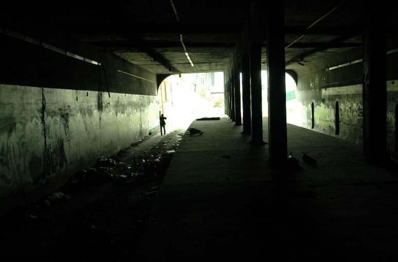 bum in the distance