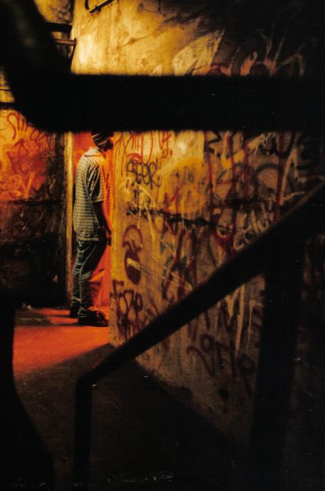 standing in the exit